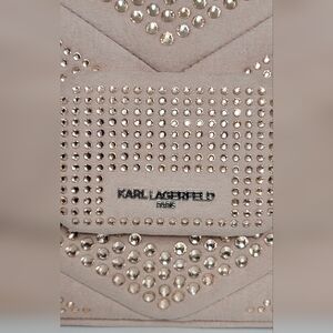 Pink Karl Lagerfeld Rhinestone BLING Shoulder Fleur Bag